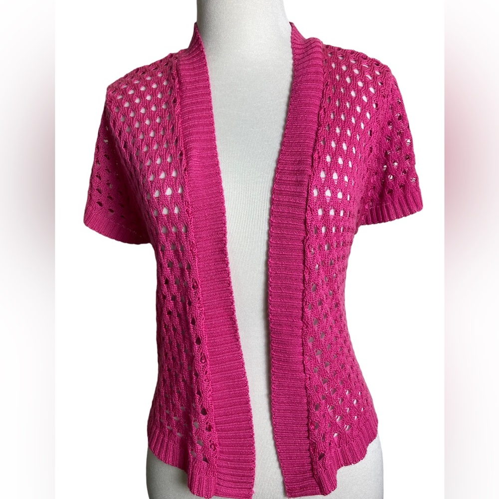 NY Collection - Size XL - Open Front - Crochet Cardigan